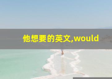 他想要的英文,would