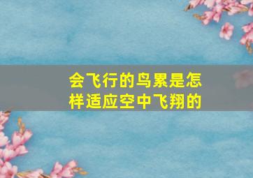 会飞行的鸟累是怎样适应空中飞翔的