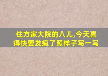 住方家大院的八儿,今天喜得快要发疯了照样子写一写