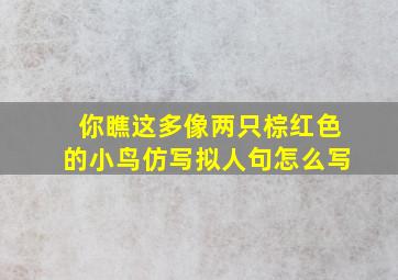 你瞧这多像两只棕红色的小鸟仿写拟人句怎么写