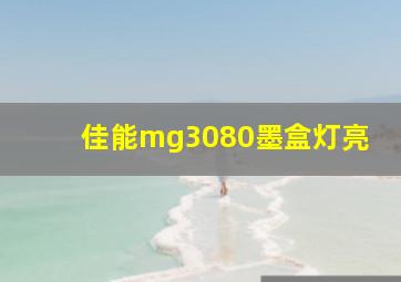 佳能mg3080墨盒灯亮