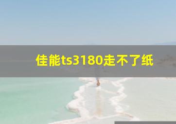 佳能ts3180走不了纸