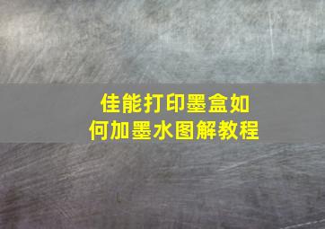 佳能打印墨盒如何加墨水图解教程