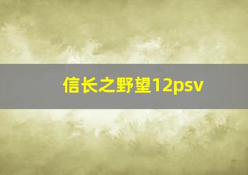 信长之野望12psv