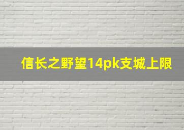 信长之野望14pk支城上限