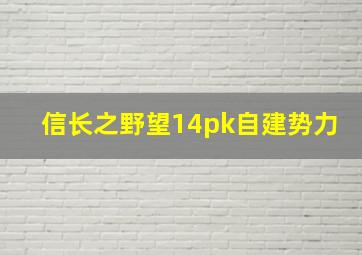 信长之野望14pk自建势力