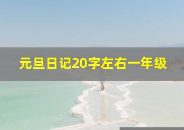 元旦日记20字左右一年级