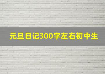 元旦日记300字左右初中生