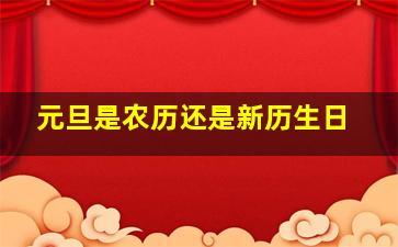 元旦是农历还是新历生日