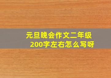 元旦晚会作文二年级200字左右怎么写呀