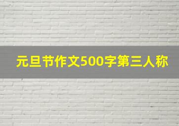 元旦节作文500字第三人称