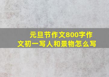 元旦节作文800字作文初一写人和景物怎么写