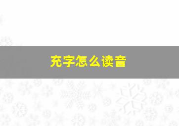 充字怎么读音