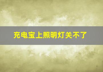 充电宝上照明灯关不了