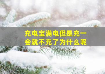 充电宝满电但是充一会就不充了为什么呢