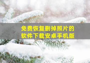 免费恢复删掉照片的软件下载安卓手机版