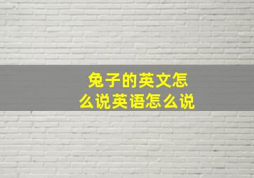 兔子的英文怎么说英语怎么说