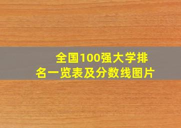 全国100强大学排名一览表及分数线图片