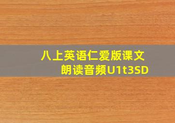 八上英语仁爱版课文朗读音频U1t3SD