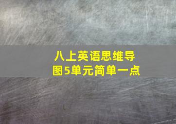 八上英语思维导图5单元简单一点