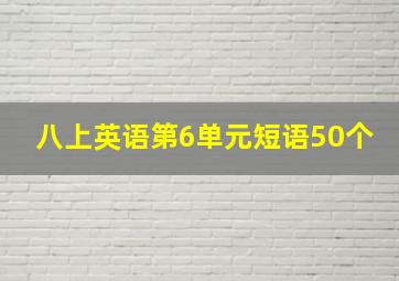 八上英语第6单元短语50个