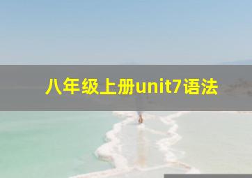 八年级上册unit7语法