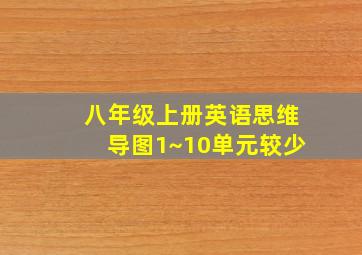 八年级上册英语思维导图1~10单元较少