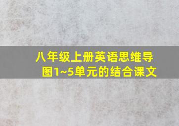 八年级上册英语思维导图1~5单元的结合课文