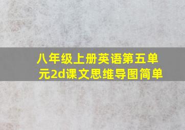 八年级上册英语第五单元2d课文思维导图简单