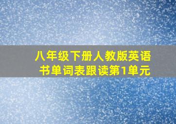 八年级下册人教版英语书单词表跟读第1单元