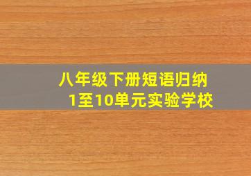 八年级下册短语归纳1至10单元实验学校