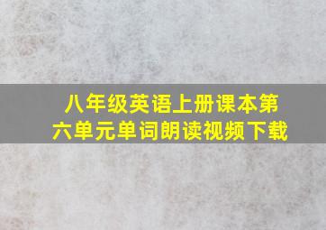 八年级英语上册课本第六单元单词朗读视频下载