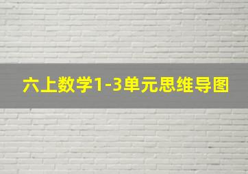 六上数学1-3单元思维导图