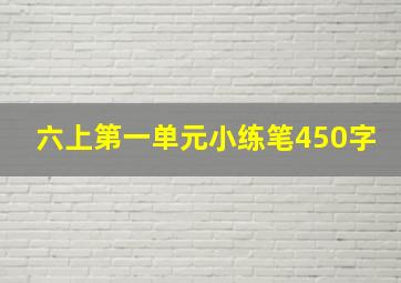 六上第一单元小练笔450字