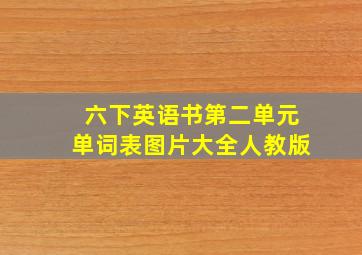 六下英语书第二单元单词表图片大全人教版