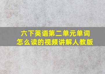 六下英语第二单元单词怎么读的视频讲解人教版