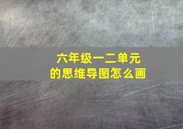 六年级一二单元的思维导图怎么画