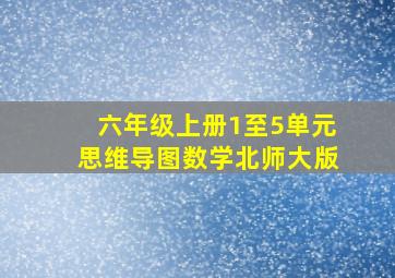 六年级上册1至5单元思维导图数学北师大版