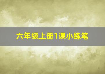 六年级上册1课小练笔