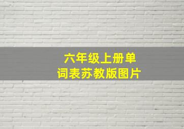 六年级上册单词表苏教版图片