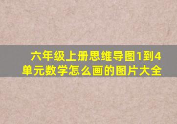 六年级上册思维导图1到4单元数学怎么画的图片大全