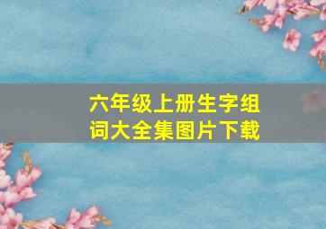 六年级上册生字组词大全集图片下载