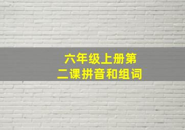 六年级上册第二课拼音和组词