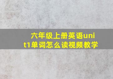 六年级上册英语unit1单词怎么读视频教学