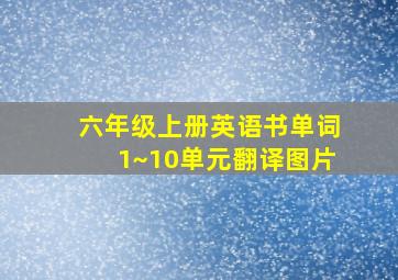 六年级上册英语书单词1~10单元翻译图片