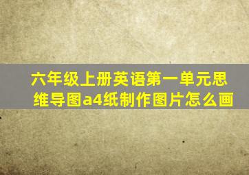 六年级上册英语第一单元思维导图a4纸制作图片怎么画