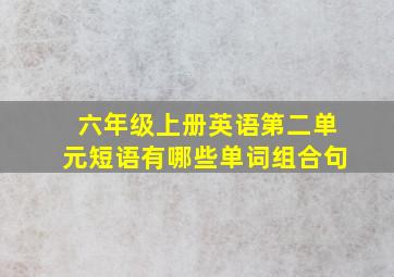 六年级上册英语第二单元短语有哪些单词组合句