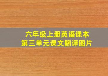 六年级上册英语课本第三单元课文翻译图片