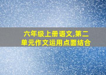 六年级上册语文,第二单元作文运用点面结合