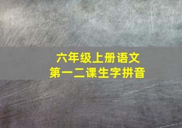 六年级上册语文第一二课生字拼音